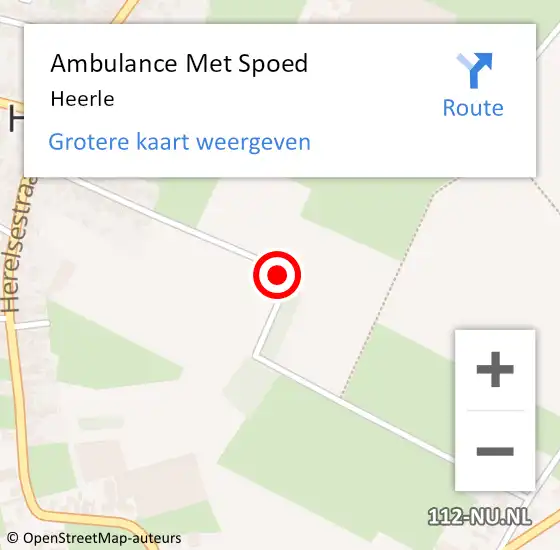 Locatie op kaart van de 112 melding: Ambulance Met Spoed Naar Heerle op 6 november 2022 21:07