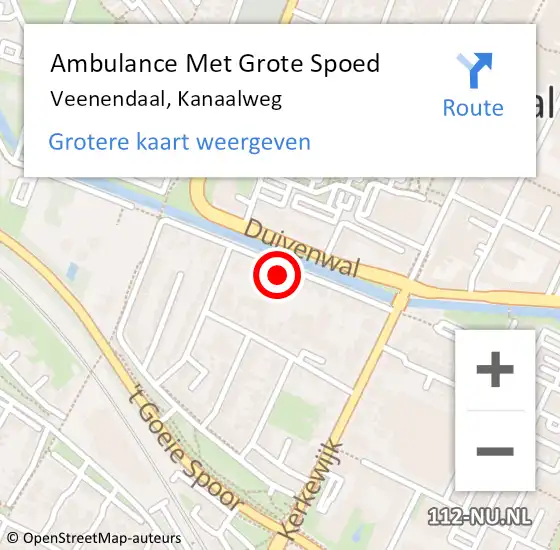 Locatie op kaart van de 112 melding: Ambulance Met Grote Spoed Naar Veenendaal, Kanaalweg op 7 november 2022 04:34