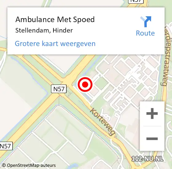 Locatie op kaart van de 112 melding: Ambulance Met Spoed Naar Stellendam, Hinder op 7 november 2022 07:21