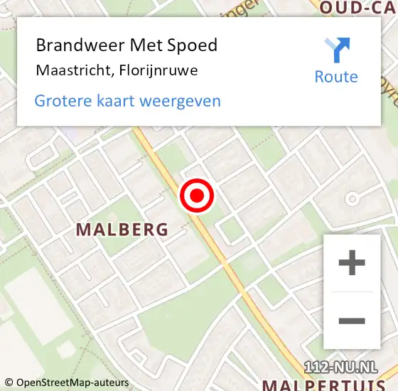 Locatie op kaart van de 112 melding: Brandweer Met Spoed Naar Maastricht, Florijnruwe op 8 november 2022 11:30