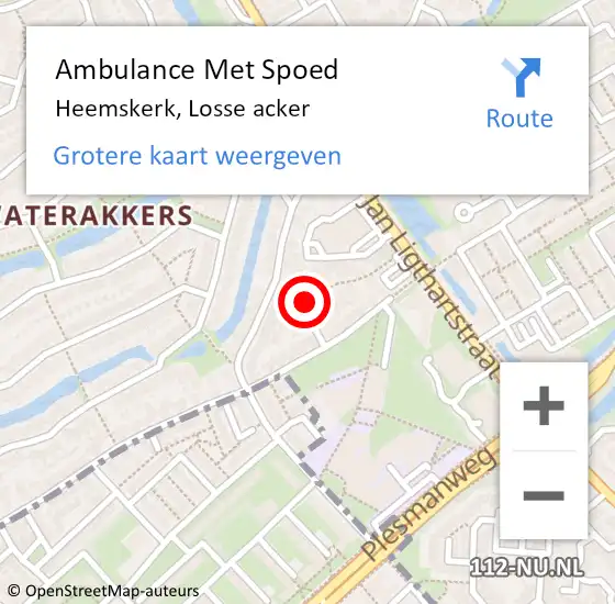 Locatie op kaart van de 112 melding: Ambulance Met Spoed Naar Heemskerk, Losse acker op 8 november 2022 17:30