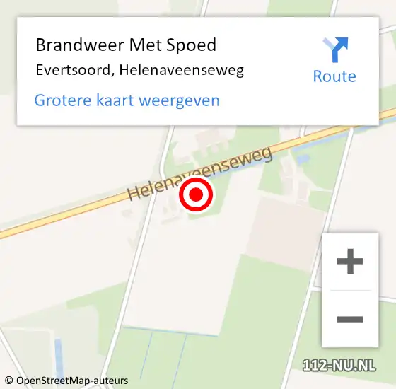 Locatie op kaart van de 112 melding: Brandweer Met Spoed Naar Evertsoord, Helenaveenseweg op 8 november 2022 18:55