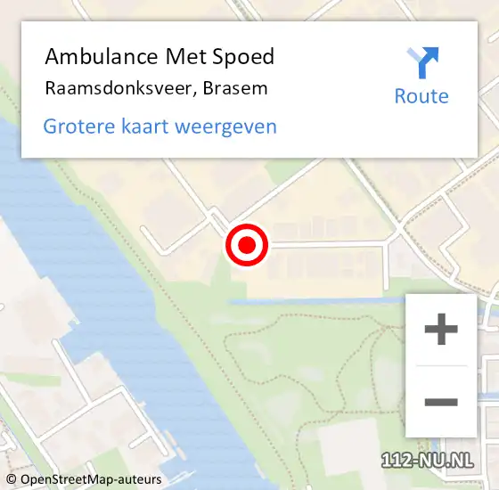 Locatie op kaart van de 112 melding: Ambulance Met Spoed Naar Raamsdonksveer, Brasem op 4 augustus 2014 11:53