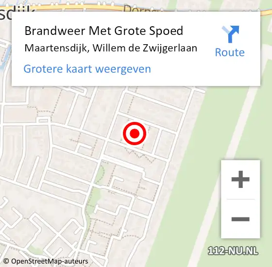 Locatie op kaart van de 112 melding: Brandweer Met Grote Spoed Naar Maartensdijk, Willem de Zwijgerlaan op 8 november 2022 23:42