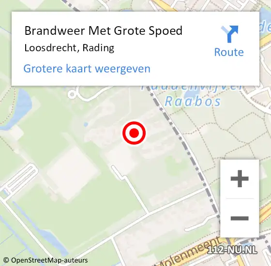 Locatie op kaart van de 112 melding: Brandweer Met Grote Spoed Naar Loosdrecht, Rading op 10 november 2022 09:34