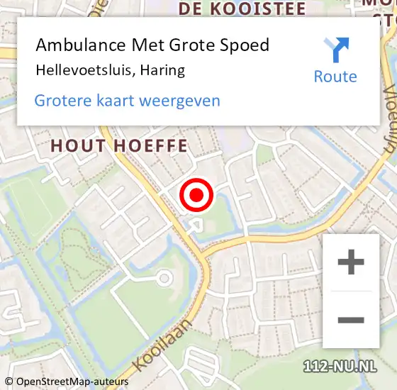 Locatie op kaart van de 112 melding: Ambulance Met Grote Spoed Naar Hellevoetsluis, Haring op 10 november 2022 15:03