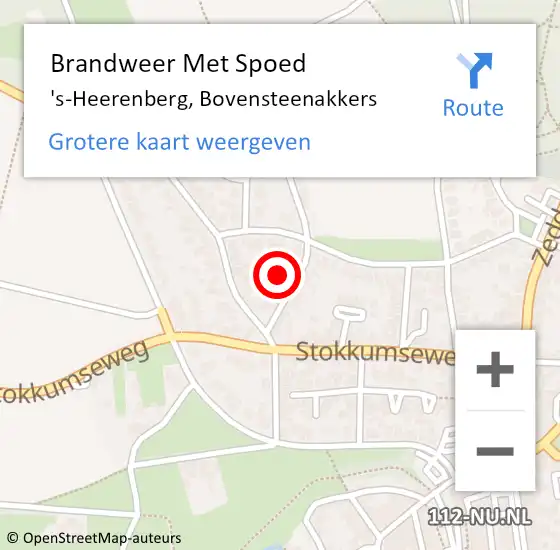 Locatie op kaart van de 112 melding: Brandweer Met Spoed Naar 's-Heerenberg, Bovensteenakkers op 10 november 2022 21:35