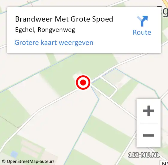 Locatie op kaart van de 112 melding: Brandweer Met Grote Spoed Naar Egchel, Rongvenweg op 11 november 2022 10:26