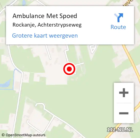Locatie op kaart van de 112 melding: Ambulance Met Spoed Naar Rockanje, Achterstrypseweg op 11 november 2022 10:29
