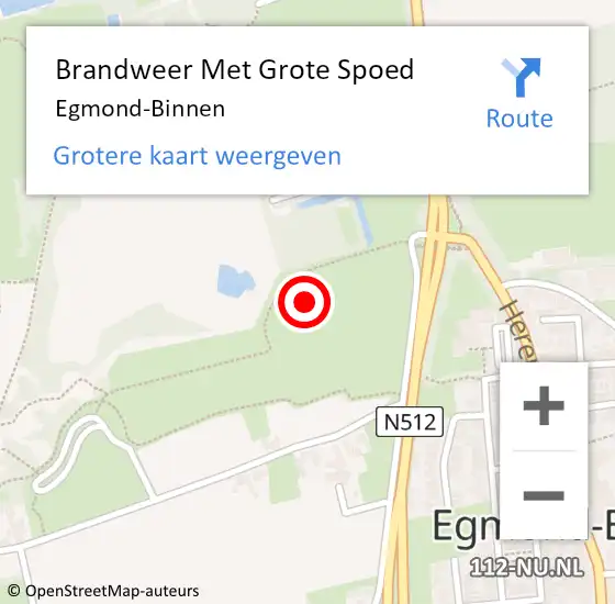 Locatie op kaart van de 112 melding: Brandweer Met Grote Spoed Naar Egmond-Binnen op 11 november 2022 11:32