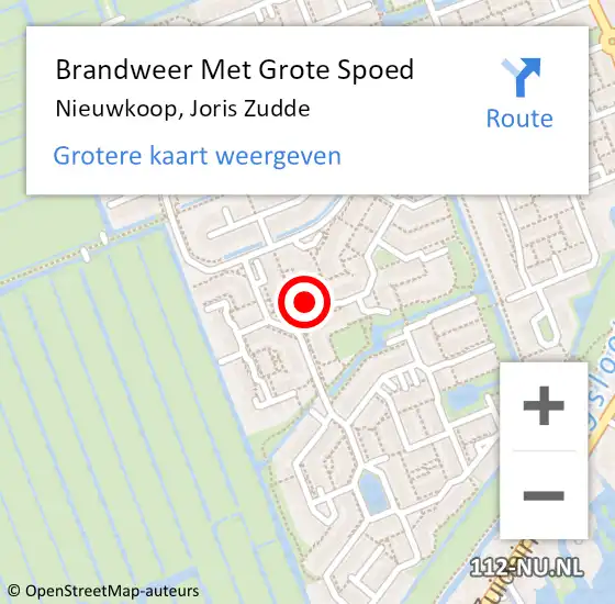 Locatie op kaart van de 112 melding: Brandweer Met Grote Spoed Naar Nieuwkoop, Joris Zudde op 12 november 2022 05:40