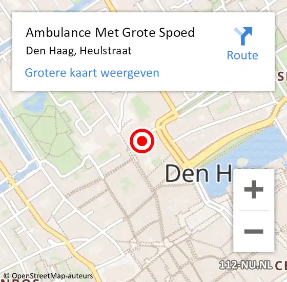 Locatie op kaart van de 112 melding: Ambulance Met Grote Spoed Naar De Lier, Heulstraat op 12 november 2022 06:32