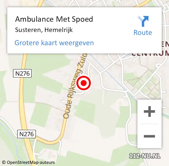 Locatie op kaart van de 112 melding: Ambulance Met Spoed Naar Susteren, Hemelrijk op 12 november 2022 13:24