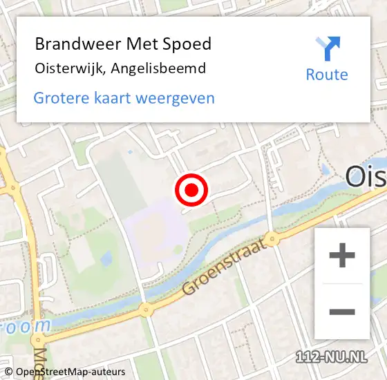 Locatie op kaart van de 112 melding: Brandweer Met Spoed Naar Oisterwijk, Angelisbeemd op 12 november 2022 15:48