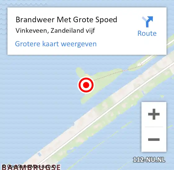 Locatie op kaart van de 112 melding: Brandweer Met Grote Spoed Naar Vinkeveen, Zandeiland vijf op 12 november 2022 17:41