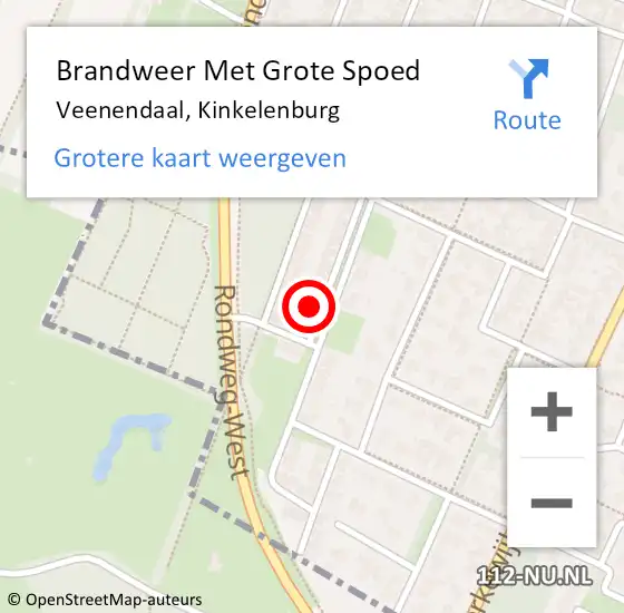 Locatie op kaart van de 112 melding: Brandweer Met Grote Spoed Naar Veenendaal, Kinkelenburg op 12 november 2022 22:31