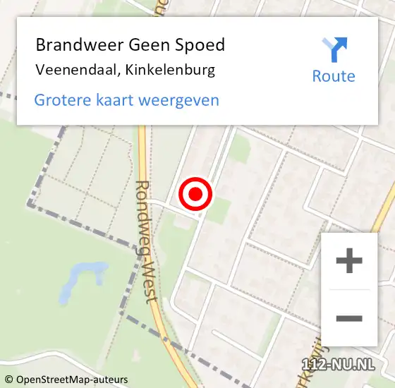 Locatie op kaart van de 112 melding: Brandweer Geen Spoed Naar Veenendaal, Kinkelenburg op 12 november 2022 22:33