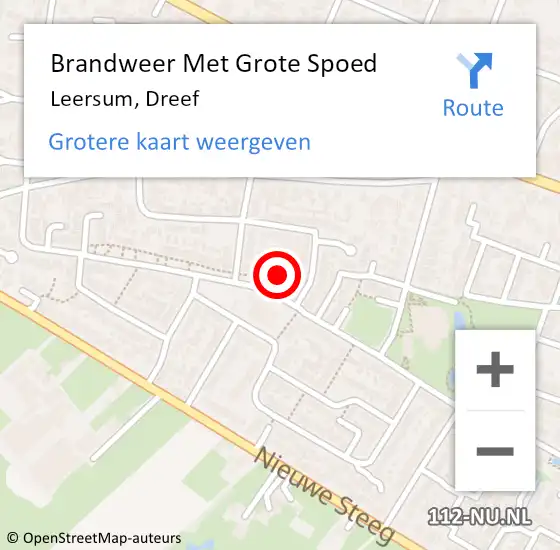 Locatie op kaart van de 112 melding: Brandweer Met Grote Spoed Naar Leersum, Dreef op 13 november 2022 06:38