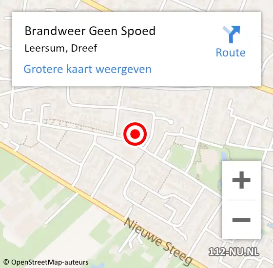 Locatie op kaart van de 112 melding: Brandweer Geen Spoed Naar Leersum, Dreef op 13 november 2022 06:42