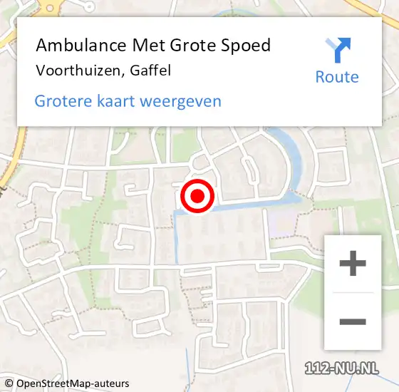 Locatie op kaart van de 112 melding: Ambulance Met Grote Spoed Naar Voorthuizen, Gaffel op 13 november 2022 15:59