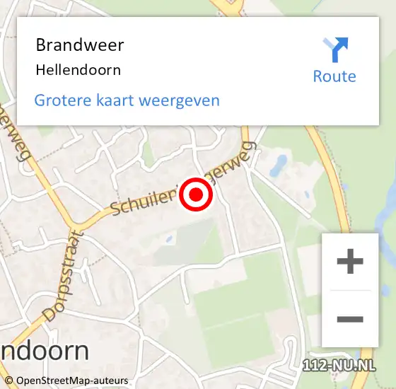 Locatie op kaart van de 112 melding: Brandweer Hellendoorn op 13 november 2022 19:29