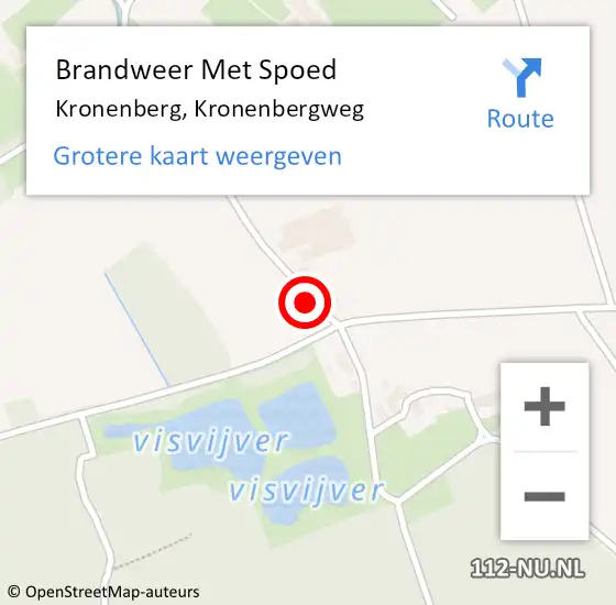 Locatie op kaart van de 112 melding: Brandweer Met Spoed Naar Kronenberg, Kronenbergweg op 13 november 2022 23:35