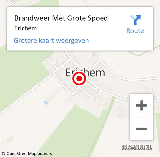 Locatie op kaart van de 112 melding: Brandweer Met Grote Spoed Naar Erichem op 4 augustus 2014 21:24