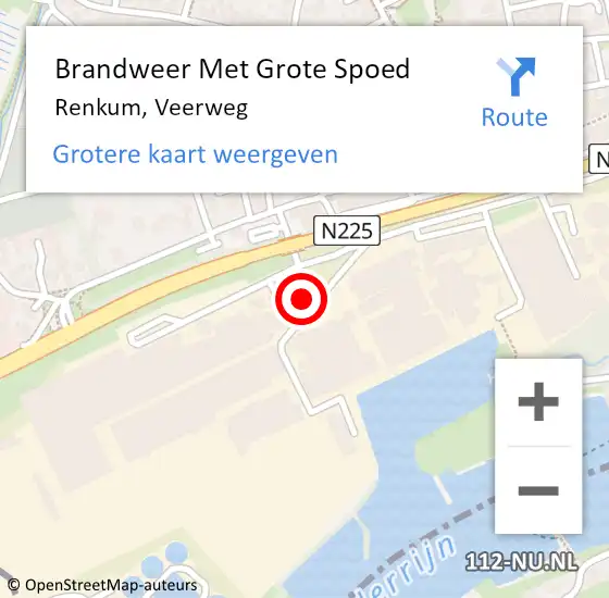Locatie op kaart van de 112 melding: Brandweer Met Grote Spoed Naar Oosterbeek, Veerweg op 14 november 2022 15:21