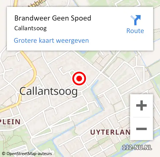Locatie op kaart van de 112 melding: Brandweer Geen Spoed Naar Callantsoog op 14 november 2022 19:00