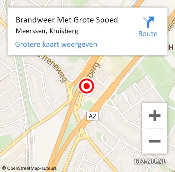 Locatie op kaart van de 112 melding: Brandweer Met Grote Spoed Naar Meerssen, Kruisberg op 15 november 2022 00:48