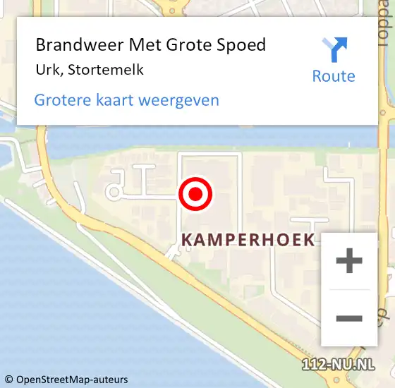 Locatie op kaart van de 112 melding: Brandweer Met Grote Spoed Naar Urk, Stortemelk op 15 november 2022 12:09