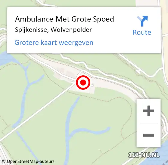 Locatie op kaart van de 112 melding: Ambulance Met Grote Spoed Naar Spijkenisse, Wolvenpolder op 15 november 2022 14:35