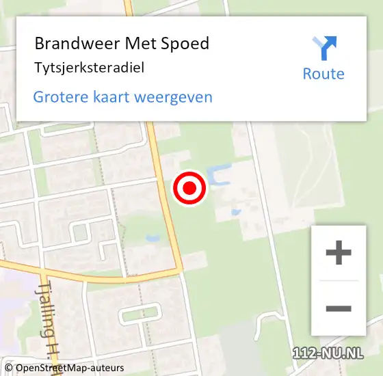 Locatie op kaart van de 112 melding: Brandweer Met Spoed Naar Burgum op 15 november 2022 16:01