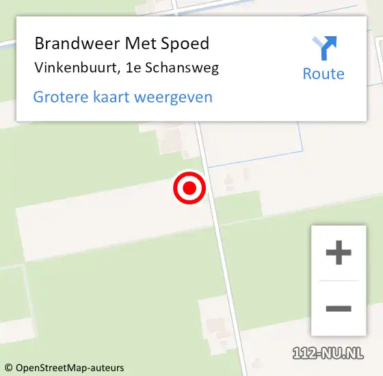 Locatie op kaart van de 112 melding: Brandweer Met Spoed Naar Vinkenbuurt, 1e Schansweg op 17 november 2022 07:19