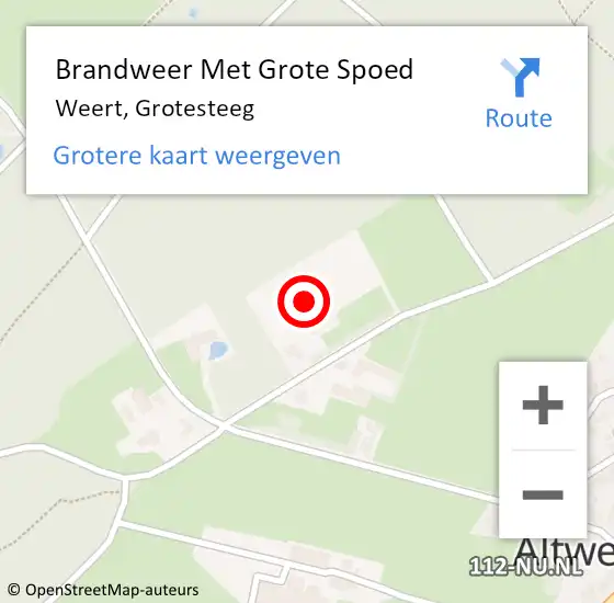 Locatie op kaart van de 112 melding: Brandweer Met Grote Spoed Naar Weert, Grotesteeg op 17 november 2022 10:58