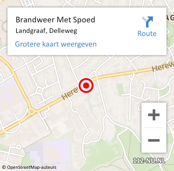 Locatie op kaart van de 112 melding: Brandweer Met Spoed Naar Landgraaf, Delleweg op 17 november 2022 13:09