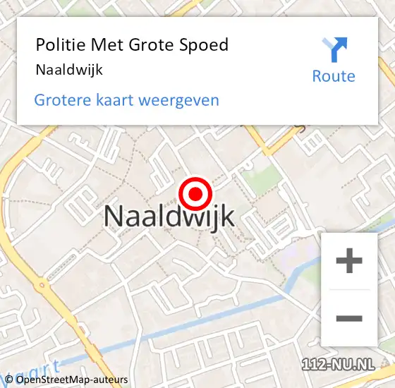 Locatie op kaart van de 112 melding: Politie Met Grote Spoed Naar Naaldwijk op 17 november 2022 19:32