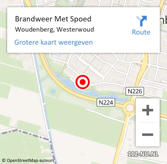 Locatie op kaart van de 112 melding: Brandweer Met Spoed Naar Woudenberg, Westerwoud op 17 november 2022 21:18