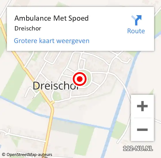 Locatie op kaart van de 112 melding: Ambulance Met Spoed Naar Dreischor op 18 november 2022 08:38