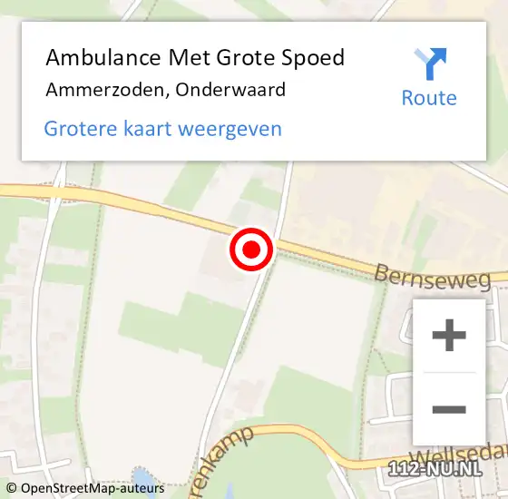 Locatie op kaart van de 112 melding: Ambulance Met Grote Spoed Naar Ammerzoden, Onderwaard op 18 november 2022 08:58