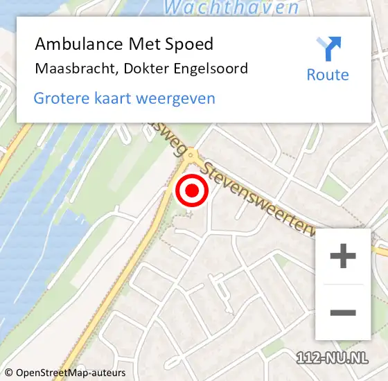 Locatie op kaart van de 112 melding: Ambulance Met Spoed Naar Maasbracht, Dokter Engelsoord op 18 november 2022 16:38