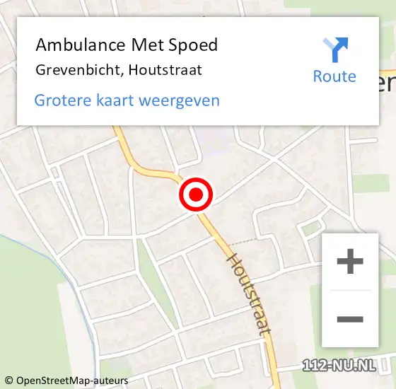 Locatie op kaart van de 112 melding: Ambulance Met Spoed Naar Grevenbicht, Houtstraat op 5 augustus 2014 13:35