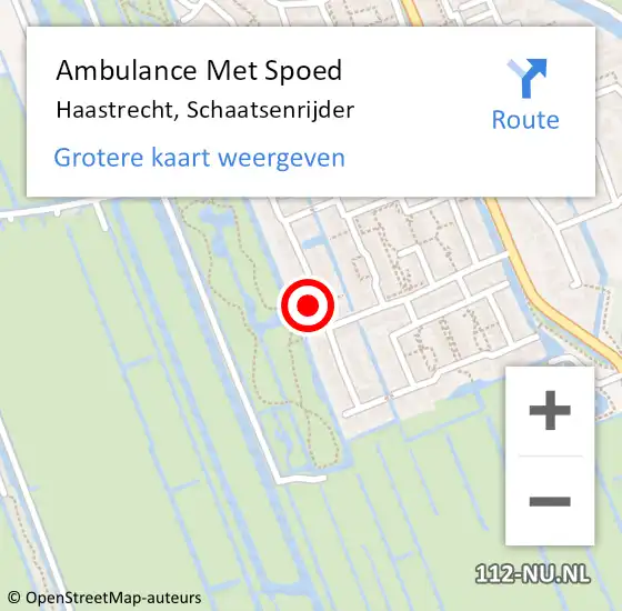 Locatie op kaart van de 112 melding: Ambulance Met Spoed Naar Haastrecht, Schaatsenrijder op 19 november 2022 08:09