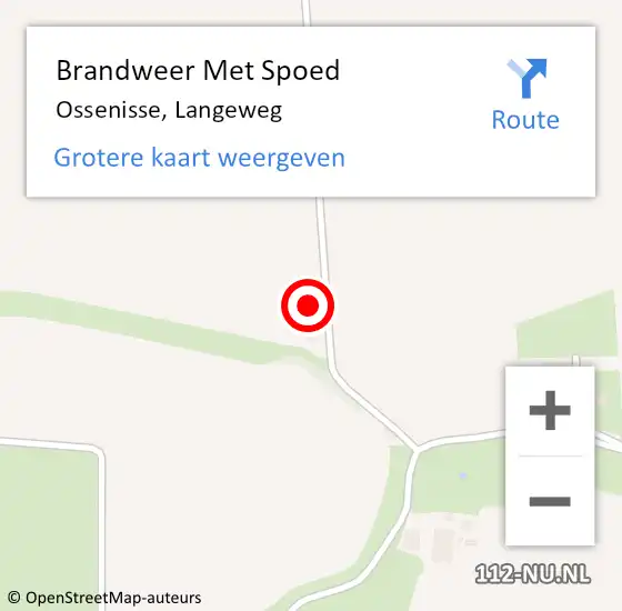 Locatie op kaart van de 112 melding: Brandweer Met Spoed Naar Ossenisse, Langeweg op 19 november 2022 16:05