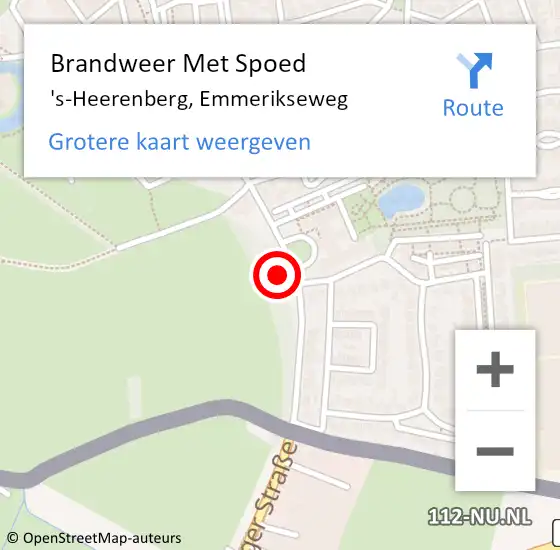 Locatie op kaart van de 112 melding: Brandweer Met Spoed Naar 's-Heerenberg, Emmerikseweg op 19 november 2022 18:24