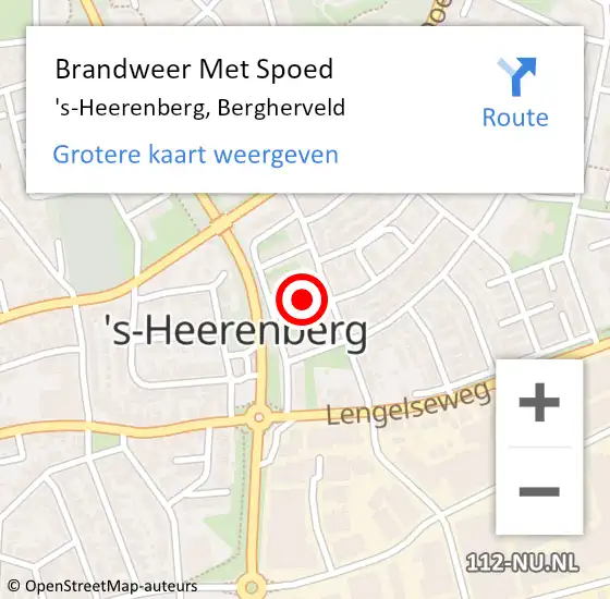 Locatie op kaart van de 112 melding: Brandweer Met Spoed Naar 's-Heerenberg, Bergherveld op 20 november 2022 10:24