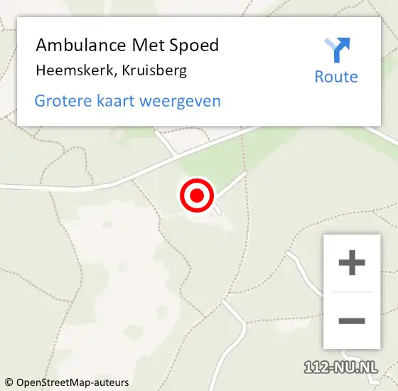 Locatie op kaart van de 112 melding: Ambulance Met Spoed Naar Heemskerk, Kruisberg op 20 november 2022 13:12