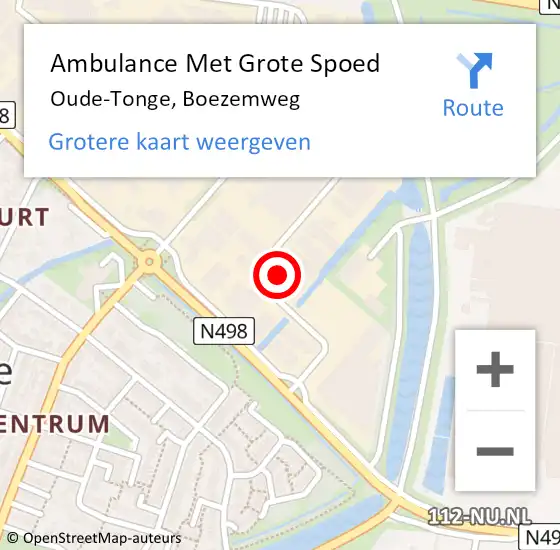 Locatie op kaart van de 112 melding: Ambulance Met Grote Spoed Naar Oude-Tonge, Boezemweg op 20 november 2022 15:39