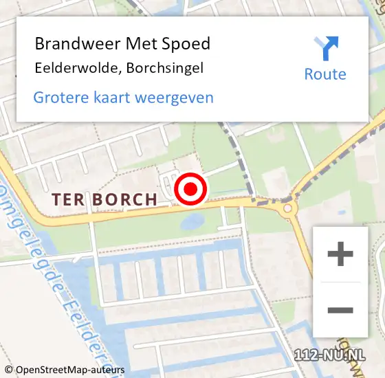 Locatie op kaart van de 112 melding: Brandweer Met Spoed Naar Eelderwolde, Borchsingel op 20 november 2022 20:34