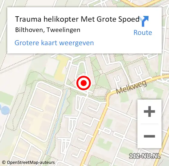 Locatie op kaart van de 112 melding: Trauma helikopter Met Grote Spoed Naar Bilthoven, Tweelingen op 20 november 2022 21:14